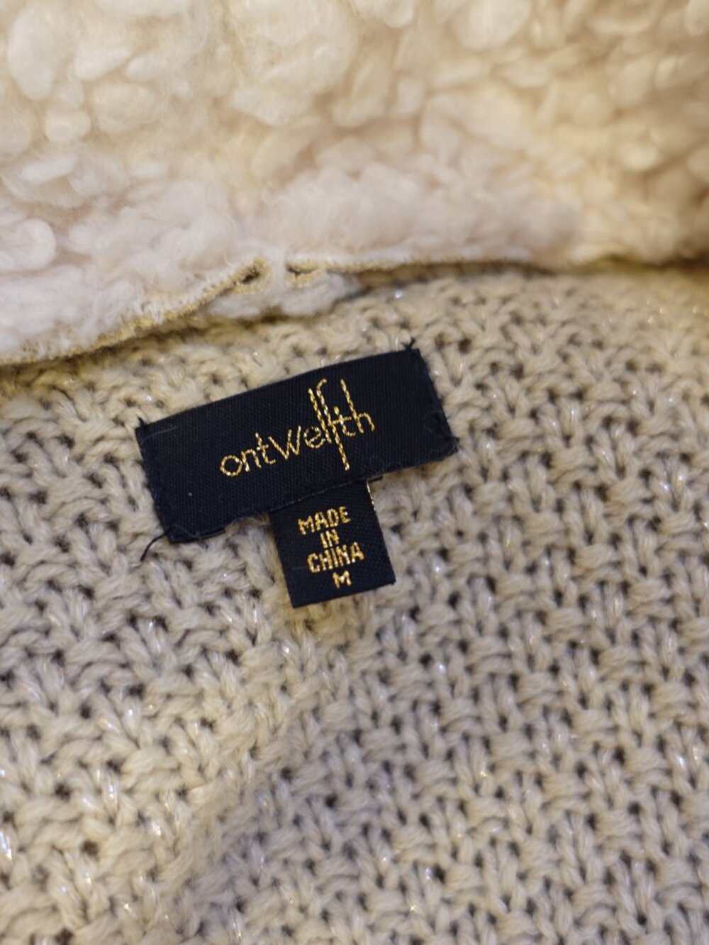 Women's love Tan Knit Cardigan Sweater Jacket Size M - Picture 5 of 5
